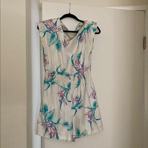 Vintage Floral Print Romper